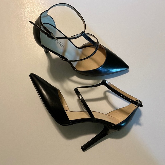 Nine West Shoes - Nine West Black 5 25017856-001 Women's Tornaydo Black Leather Pump Size 8.5